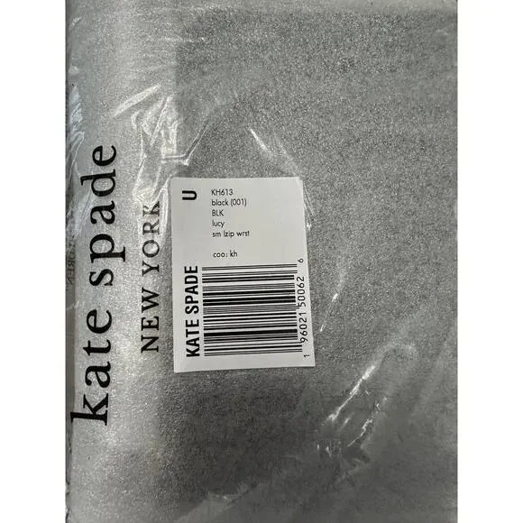 NWT Kate Spade Lucy Black Leather L-Zip Small Wristlet KH613 FAST SHIP! - Picture 5 of 5